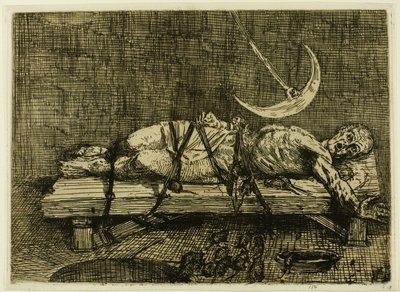 El pozo y el péndulo, segunda placa de Alphonse Legros