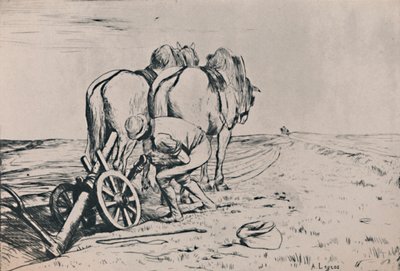 El arado, mediados-finales del siglo XIX, 1946 de Alphonse Legros