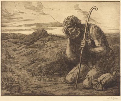 El hijo pródigo, 6.ª lámina («El niño pródigo») de Alphonse Legros