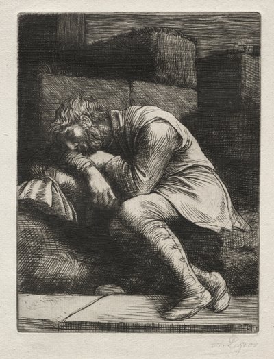 El mendigo durmiente de Alphonse Legros