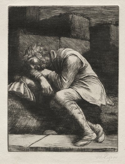 El mendigo durmiente de Alphonse Legros