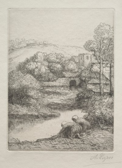 El Lugar de Lavado, llamado Las Lavanderas de Alphonse Legros