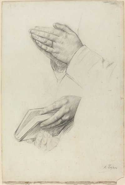 Dos estudios de manos de Alphonse Legros