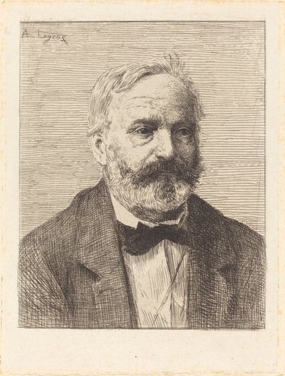 Víctor Hugo, 1ª placa de Alphonse Legros