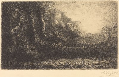 Vista de un castillo (Chateau de Poillet) de Alphonse Legros