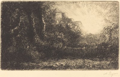 Vista de un Castillo Chateau de Poillet de Alphonse Legros
