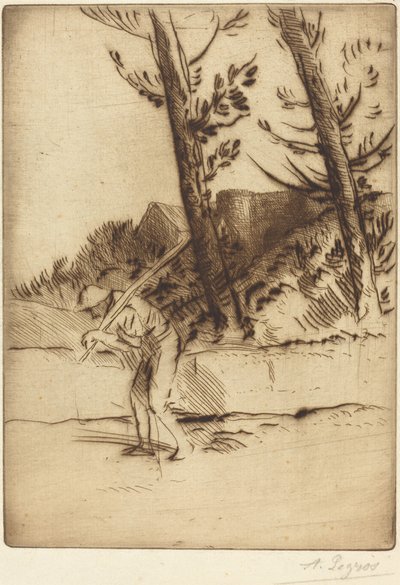 Vista de una granja de Alphonse Legros