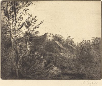 Vista de una granja de Alphonse Legros