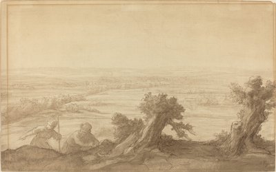 Vista sobre el campo plano, 1906 de Alphonse Legros