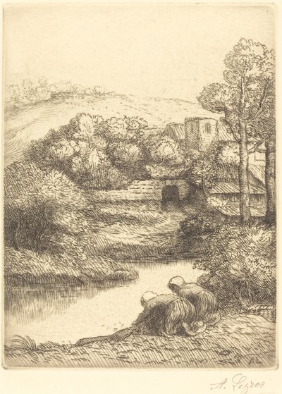 Lavadero, llamado "Las Lavanderas" de Alphonse Legros