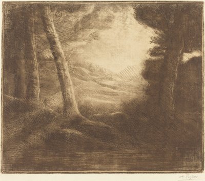 A orillas del agua al amanecer de Alphonse Legros