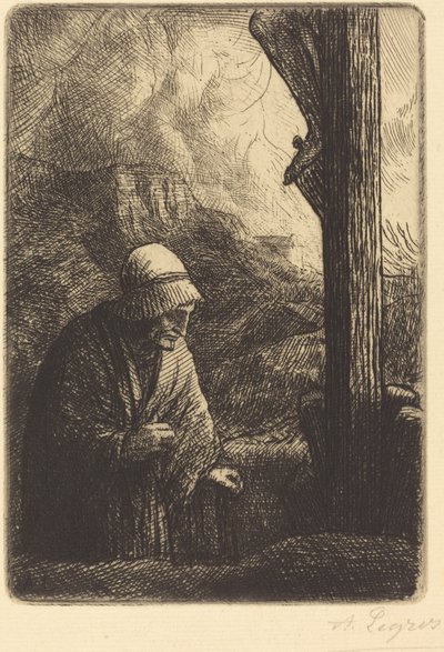 Mujer al pie de la cruz de Alphonse Legros
