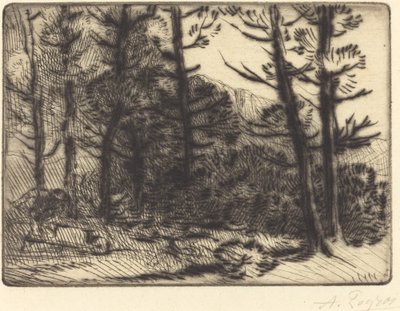 Bosques en sol de invierno, 2da placa de Alphonse Legros