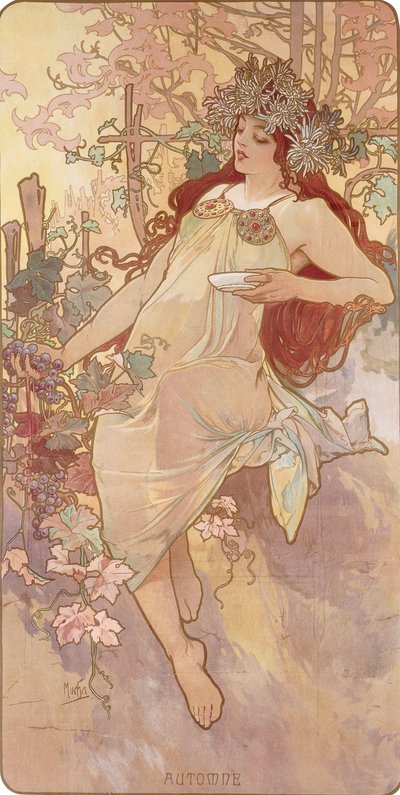 Otoño; Automne, c.1896 de Alphonse Mucha