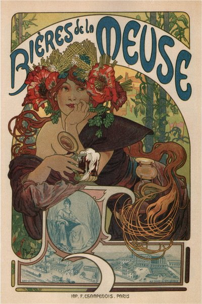 Cervezas del Mosa de Alphonse Marie Mucha