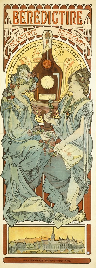 Benedictino, 1898 de Alphonse Mucha