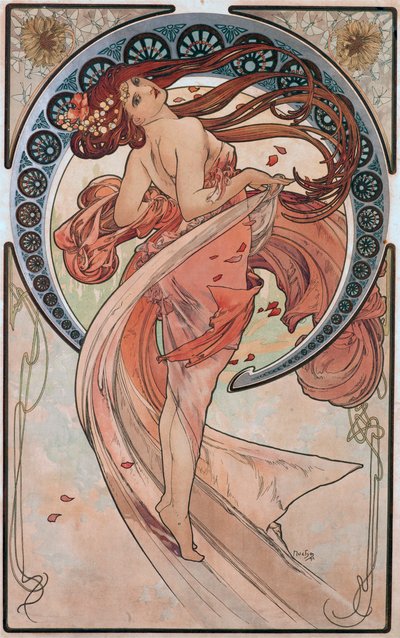Danza (Rose) de Alphonse Mucha