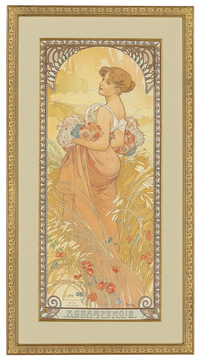 Las cuatro estaciones: Verano, 1900 de Alphonse Mucha