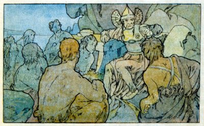 Ilustración de Alphonse Mucha de "Clio", una obra del autor francés Anatole France. 1900 de Alphonse Mucha