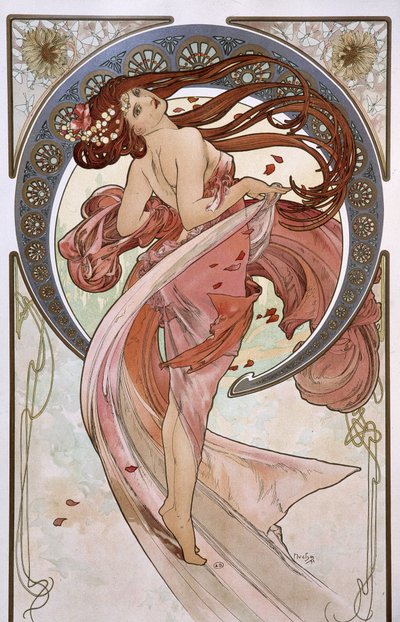 La Danza - por Mucha de Alphonse Mucha