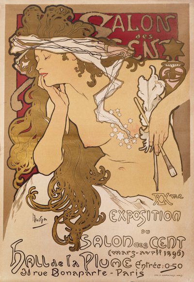 Salón de los Cien, 1896 de Alphonse Mucha