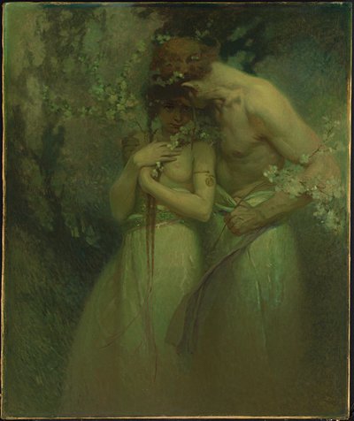 Noche de primavera, c.1910 de Alphonse Mucha