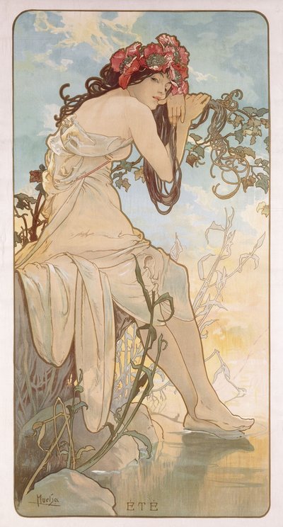 Verano de Alphonse Mucha