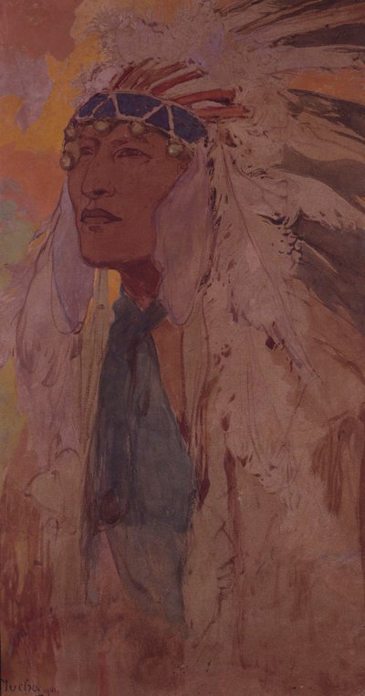El indio, 1904 de Alphonse Mucha