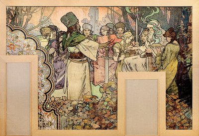 Pintura mural para la Exposición Universal de 1900 de Alphonse Mucha