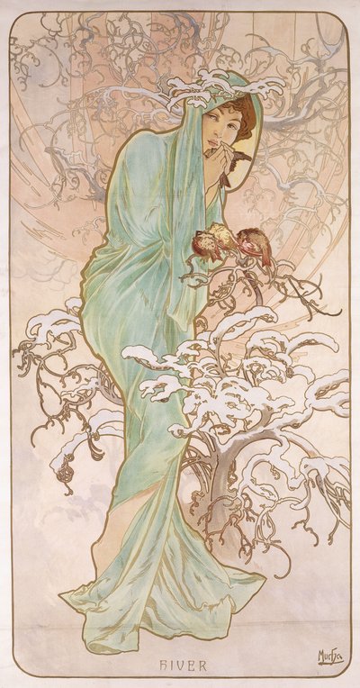 Invierno de Alphonse Mucha
