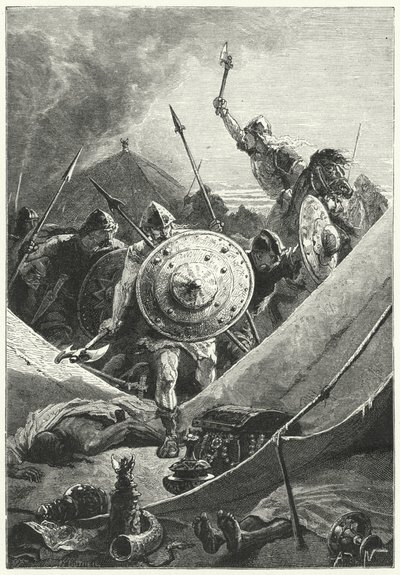 Ataque a un campamento moro de Alphonse Marie de (after) Neuville