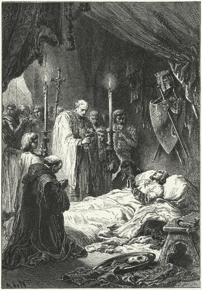 La muerte del rey Luis IX de Francia de Alphonse Marie de (after) Neuville