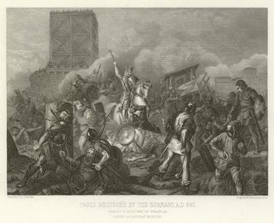 París sitiado por los normandos, 885 d.C. de Alphonse Marie de Neuville