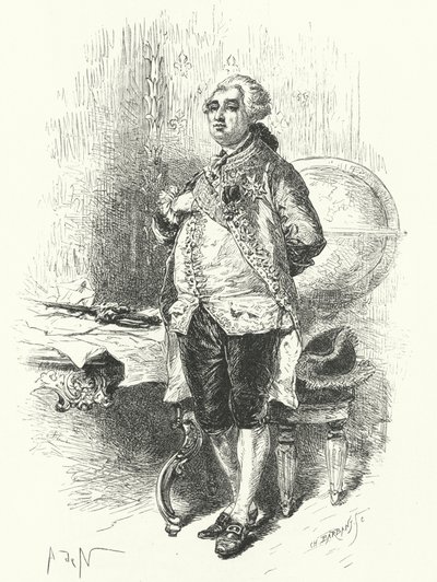 Rey Luis XVI de Francia de Alphonse Marie de after Neuville