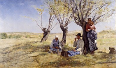 Lou Gousta, el gusto en la garriga de los Ángeles (Avignon) Pintura de Alphonse Moutte (1840-1913) Mención obligatoria: Colección fundación saludos de Provenza Marsella de Alphonse Moutte
