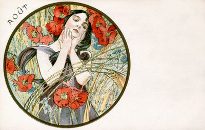 Agosto de Alphonse Mucha