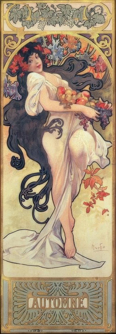 Otoño de Alphonse Mucha