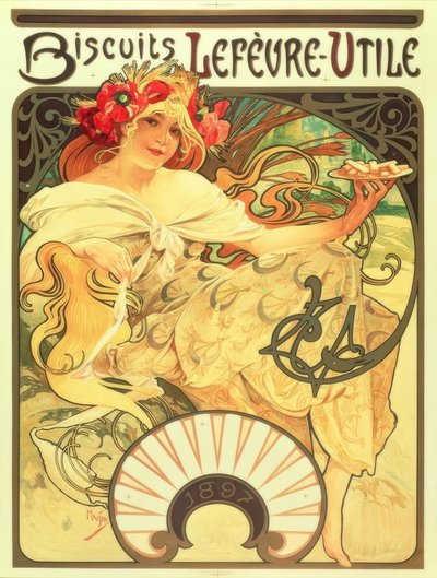 Galletas Lefèvre-Utile de Alphonse Mucha