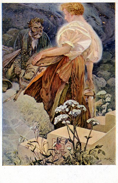 Bienaventurados los misericordiosos porque ellos alcanzarán misericordia, 1906 de Alphonse Mucha