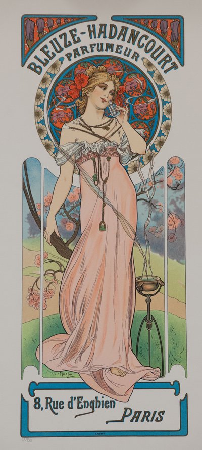 Bleuze - Hadancourt Parfumeur, ca 1899 de Alphonse Mucha