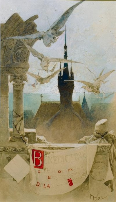 Benedictine de Alphonse Mucha