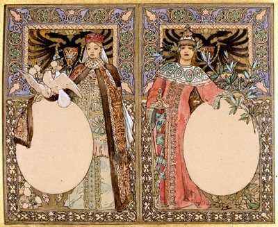Ilustración de libro, 1890s de Alphonse Mucha