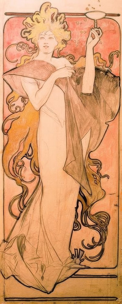 Champagne Ruinart de Alphonse Mucha