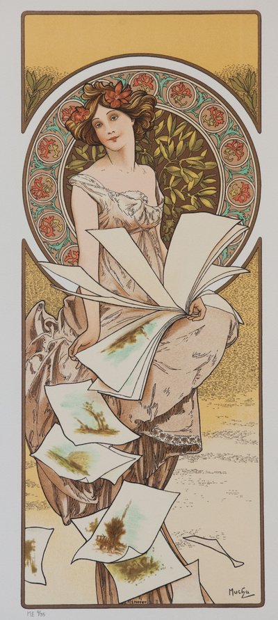 Calendario Champenois, ca 1897 de Alphonse Mucha
