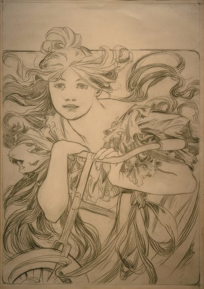 Cycles Perfecta, boceto de Alphonse Mucha