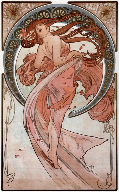 Danza de la serie Las Artes de Alphonse Mucha