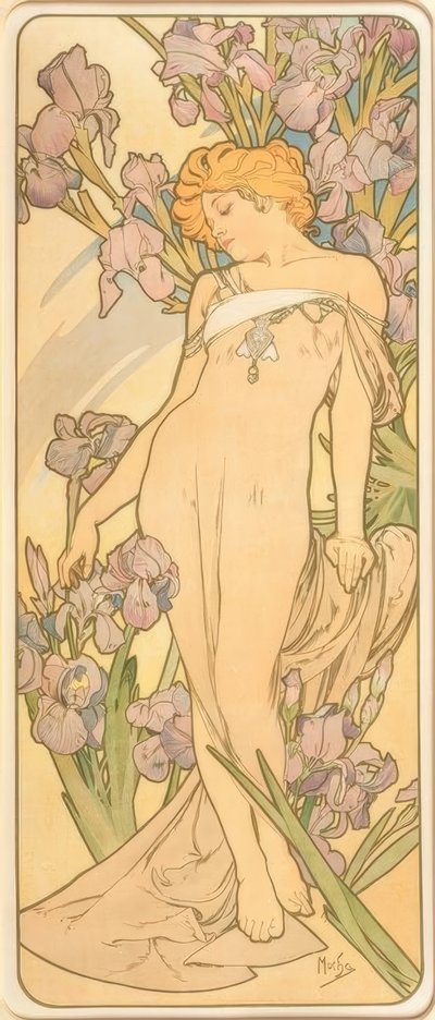 El iris de Alphonse Mucha
