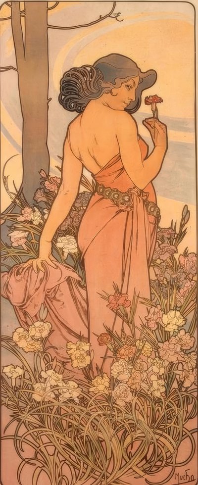 El clavel de Alphonse Mucha