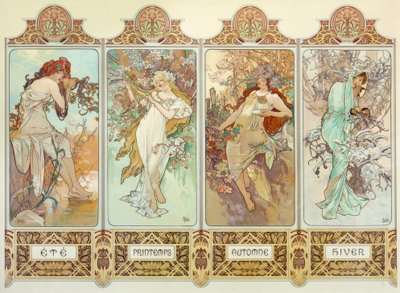 Las cuatro estaciones de Alphonse Mucha