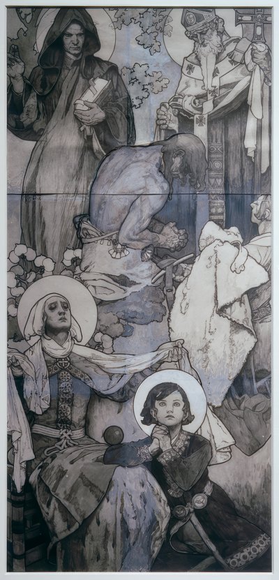 Ventana de San Vito en Praga de Alphonse Mucha